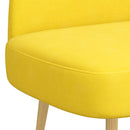 vidaXL Kárpitozott pad háttámlával Halványsárga 110 x 60 x 76 cm