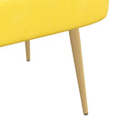 vidaXL Kárpitozott pad háttámlával Halványsárga 110 x 60 x 76 cm