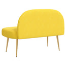 vidaXL Kárpitozott pad háttámlával Halványsárga 110 x 60 x 76 cm