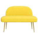vidaXL Kárpitozott pad háttámlával Halványsárga 110 x 60 x 76 cm