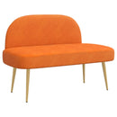 vidaXL Kárpitozott pad háttámlával Narancssárga 110 x 60 x 76 cm