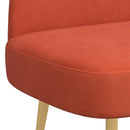 vidaXL Kárpitozott pad háttámlával Piros narancs 110 x 60 x 76 cm