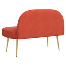 vidaXL Kárpitozott pad háttámlával Piros narancs 110 x 60 x 76 cm