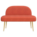 vidaXL Kárpitozott pad háttámlával Piros narancs 110 x 60 x 76 cm
