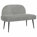 vidaXL Kárpitozott pad háttámlával Világosszürke 110 x 60 x 76 cm