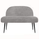 vidaXL Kárpitozott pad háttámlával Világosszürke 110 x 60 x 76 cm