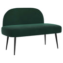 vidaXL Kárpitozott pad háttámlával Sötétzöld 110 x 60 x 76 cm Bársony