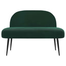vidaXL Kárpitozott pad háttámlával Sötétzöld 110 x 60 x 76 cm Bársony