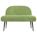 vidaXL Kárpitozott pad háttámlával Világos zöld 110 x 60 x 76 cm