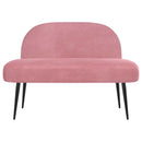 vidaXL Kárpitozott pad háttámlával Rózsaszín 110 x 60 x 76 cm Bársony