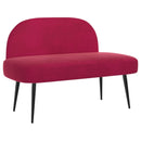vidaXL Kárpitozott pad háttámlával bordó 110 x 60 x 76 cm Bársony