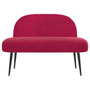 vidaXL Kárpitozott pad háttámlával bordó 110 x 60 x 76 cm Bársony