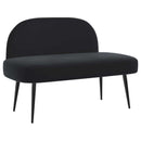 vidaXL Kárpitozott pad háttámlával Fekete 110 x 60 x 76 cm Bársony