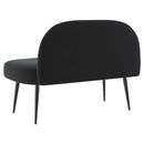 vidaXL Kárpitozott pad háttámlával Fekete 110 x 60 x 76 cm Bársony