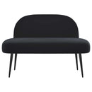 vidaXL Kárpitozott pad háttámlával Fekete 110 x 60 x 76 cm Bársony
