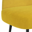 vidaXL Kárpitozott pad háttámlával Sárga 110 x 60 x 76 cm Bársony