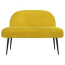 vidaXL Kárpitozott pad háttámlával Sárga 110 x 60 x 76 cm Bársony