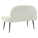 vidaXL Kárpitozott pad háttámlával Krémszínű 110 x 60 x 76 cm Bársony