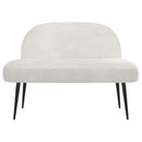 vidaXL Kárpitozott pad háttámlával Krémszínű 110 x 60 x 76 cm Bársony