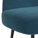 vidaXL Kárpitozott pad háttámlával Kék 110 x 60 x 76 cm Bársony