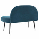 vidaXL Kárpitozott pad háttámlával Kék 110 x 60 x 76 cm Bársony