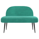 vidaXL Kárpitozott pad háttámlával Türkiz 110 x 60 x 76 cm Bársony