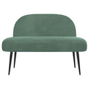 vidaXL Kárpitozott pad háttámlával tengerzöld 110 x 60 x 76 cm Bársony
