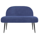 vidaXL Kárpitozott pad háttámlával Rendőrségi kék 110 x 60 x 76 cm