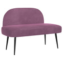 vidaXL Kárpitozott pad háttámlával Lila 110 x 60 x 76 cm Bársony