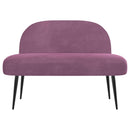 vidaXL Kárpitozott pad háttámlával Lila 110 x 60 x 76 cm Bársony