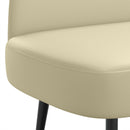 vidaXL Kárpitozott pad háttámlával Krémszínű 110 x 60 x 76 cm Műbőr