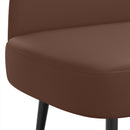 vidaXL Kárpitozott pad háttámlával Barna 110 x 60 x 76 cm Műbőr