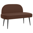vidaXL Kárpitozott pad háttámlával Barna 110 x 60 x 76 cm Műbőr