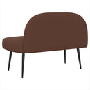vidaXL Kárpitozott pad háttámlával Barna 110 x 60 x 76 cm Műbőr