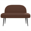 vidaXL Kárpitozott pad háttámlával Barna 110 x 60 x 76 cm Műbőr