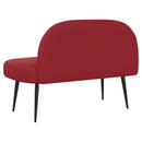 vidaXL Kárpitozott pad háttámlával bordó 110 x 60 x 76 cm Műbőr