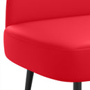 vidaXL Kárpitozott pad háttámlával Piros 110 x 60 x 76 cm Műbőr