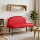 vidaXL Kárpitozott pad háttámlával Piros 110 x 60 x 76 cm Műbőr