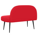 vidaXL Kárpitozott pad háttámlával Piros 110 x 60 x 76 cm Műbőr