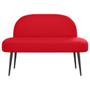 vidaXL Kárpitozott pad háttámlával Piros 110 x 60 x 76 cm Műbőr