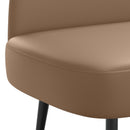 vidaXL Kárpitozott pad háttámlával Cappuccino 110 x 60 x 76 cm Műbőr