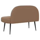 vidaXL Kárpitozott pad háttámlával Cappuccino 110 x 60 x 76 cm Műbőr