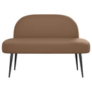 vidaXL Kárpitozott pad háttámlával Cappuccino 110 x 60 x 76 cm Műbőr