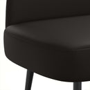 vidaXL Kárpitozott pad háttámlával Fekete 110 x 60 x 76 cm Műbőr