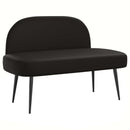 vidaXL Kárpitozott pad háttámlával Fekete 110 x 60 x 76 cm Műbőr