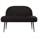 vidaXL Kárpitozott pad háttámlával Fekete 110 x 60 x 76 cm Műbőr
