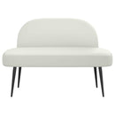 vidaXL Kárpitozott pad háttámlával Fehér 110 x 60 x 76 cm Műbőr