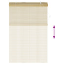 vidaXL Roletta Természetes 130 x 220 cm Bambusz