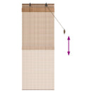vidaXL Roletta Barna 60 x 160 cm Bambusz