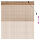 vidaXL Roletta Barna 130 x 160 cm Bambusz